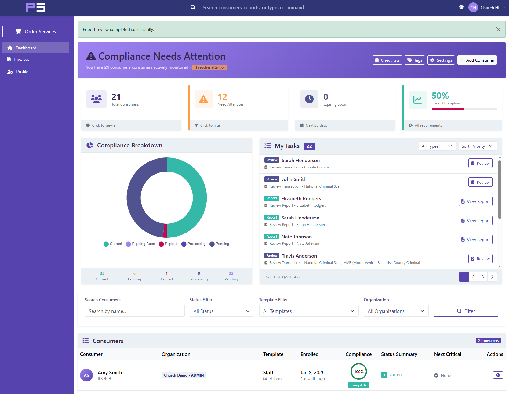 Dashboard preview